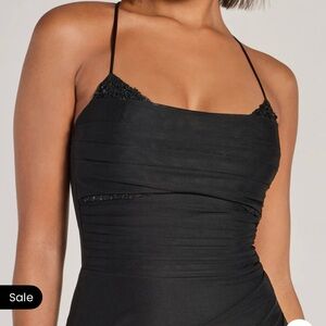 Hadlee Sweetheart Halter Mermaid Mesh Formal Dress-NWT